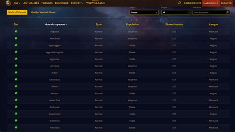 wowservers|wow server status.